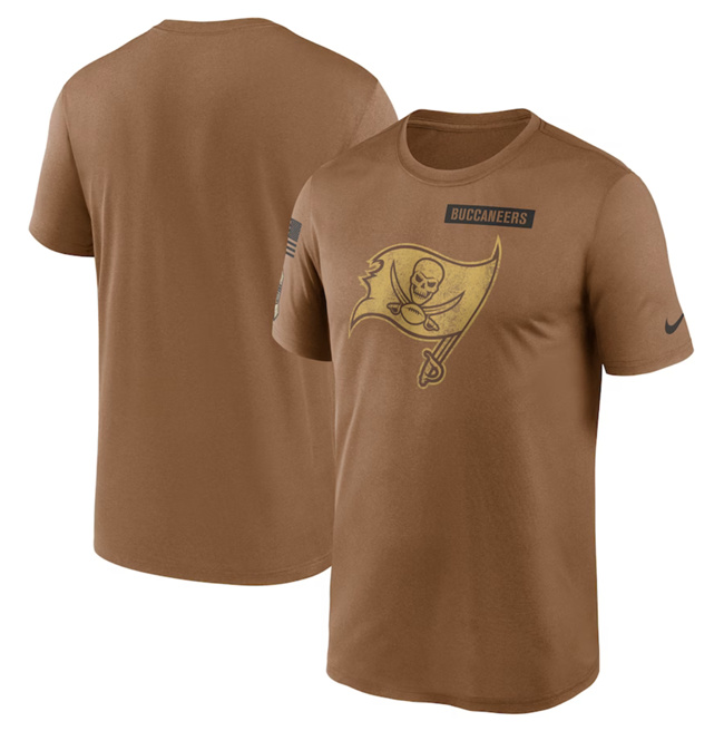 Men's Tampa Bay Buccaneers 2023 Brown Salute To Service Legend Performance T-Shirt - Click Image to Close